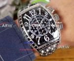 Perfect Replica Franck Muller Black Croco Cintree Curvex Chronograph Watch